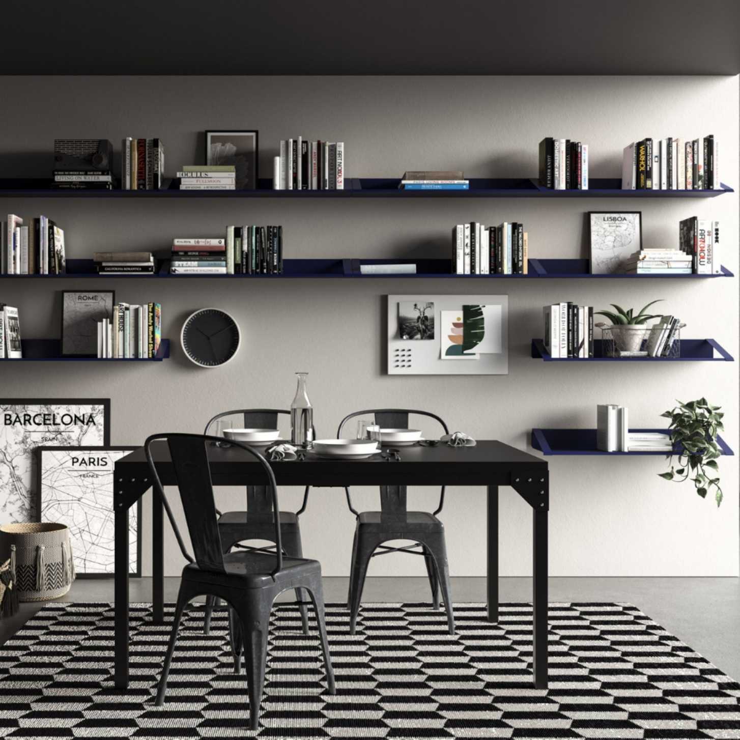 Arredare la sala da pranzo con le mensole in metallo di design: consigli e idee