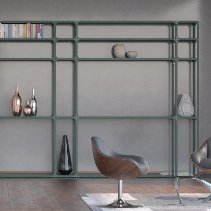 Isola: the metal bookcase with an essential design