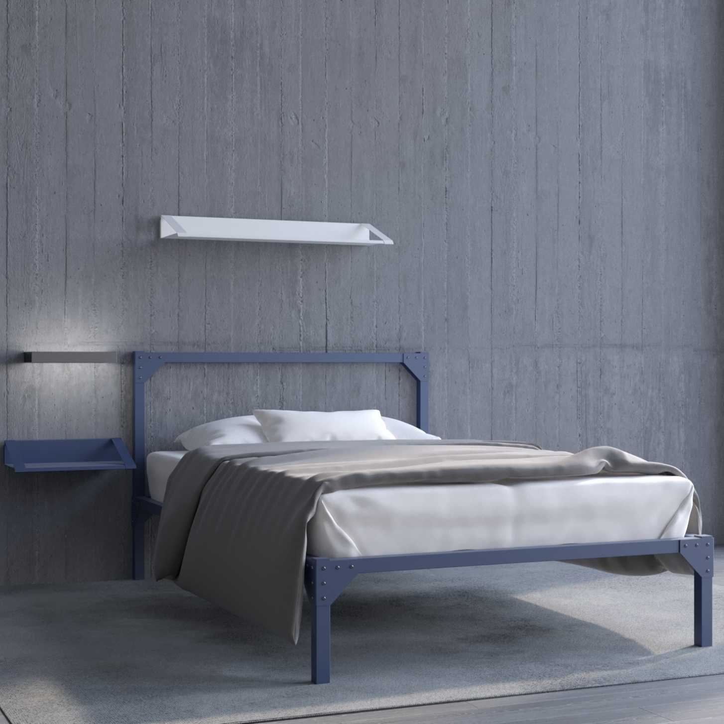 Full size bed GOLFO with headboard L120