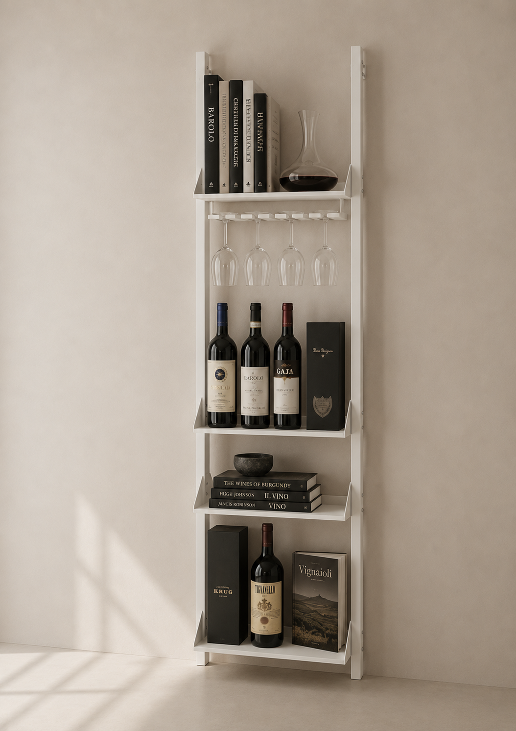 Glass rack for Vela partition bookcase