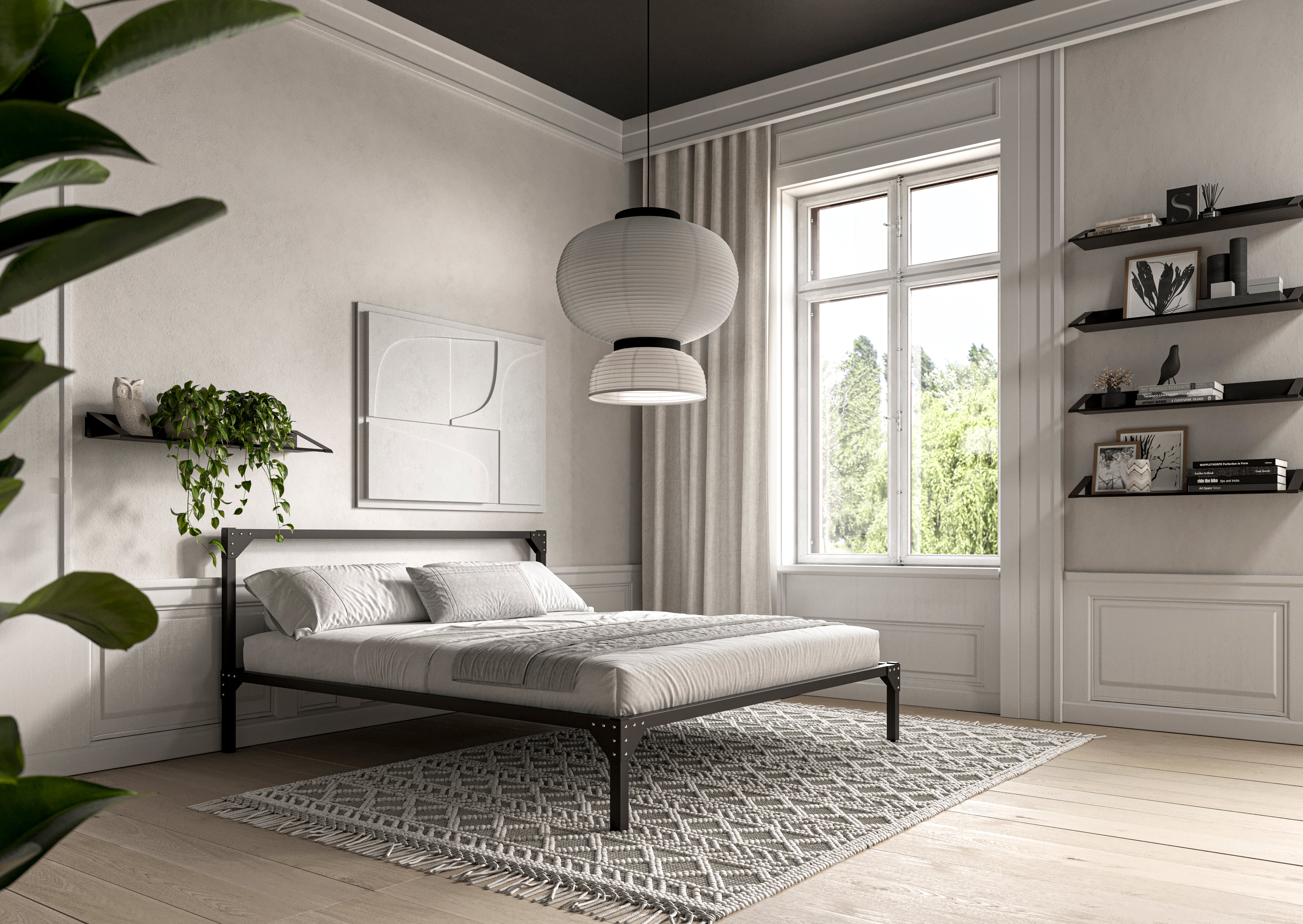 GOLFO double bed with headboard L160