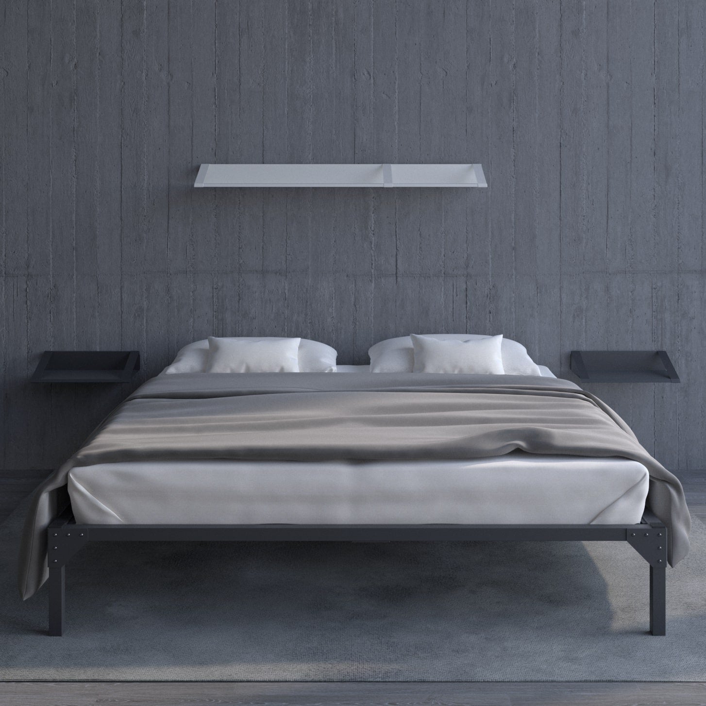GOLFO double bed without headboard L160