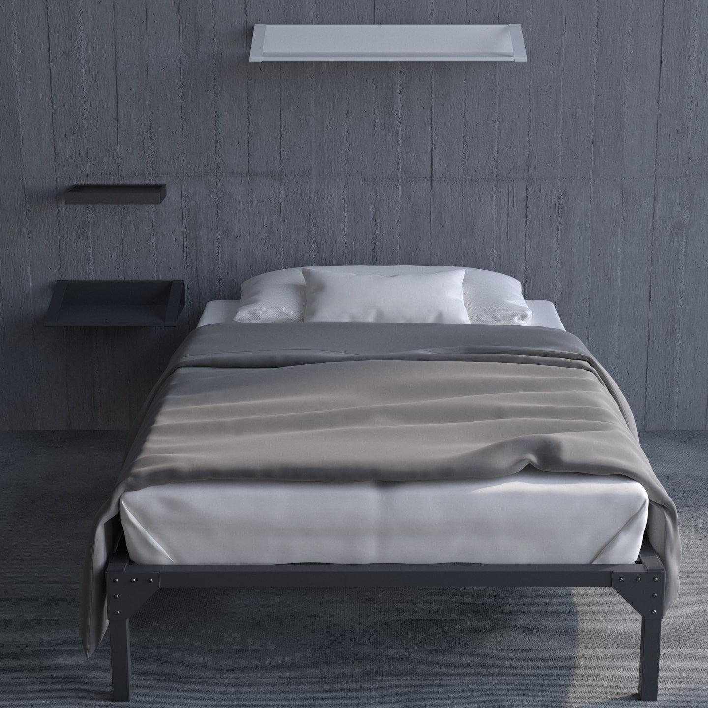 Full size bed GOLFO without headboard L120